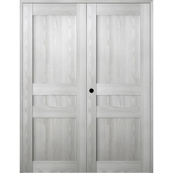 Belldinni 72 in. x 80 in. Right Hand Active Ribeira Ash Wood Composite Double Prehung Interior Door