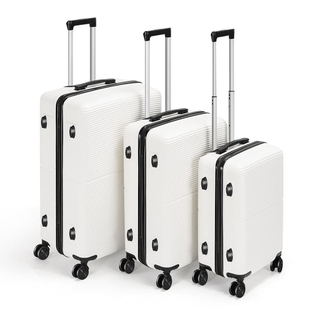 HIKOLAYAE 3-Piece Spinner Luggage Set, Hard Shell Case with TSA