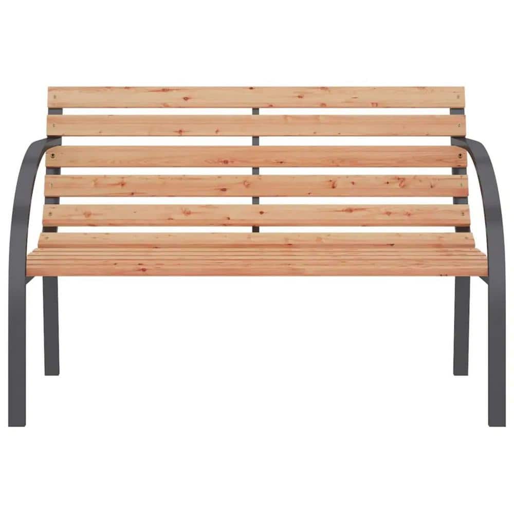 47.2 Wooden Iron Patio Outdoor Bench with Comfort Backrest and Metalic Armrests for Home Garden or Any Patio Space price history on PriceWatchPro