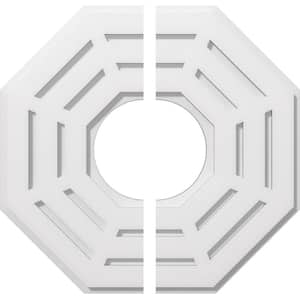 1 in. P X 8 in. C X 20 in. OD X 7 in. ID Westin Architectural Grade PVC Contemporary Ceiling Medallion, Two Piece