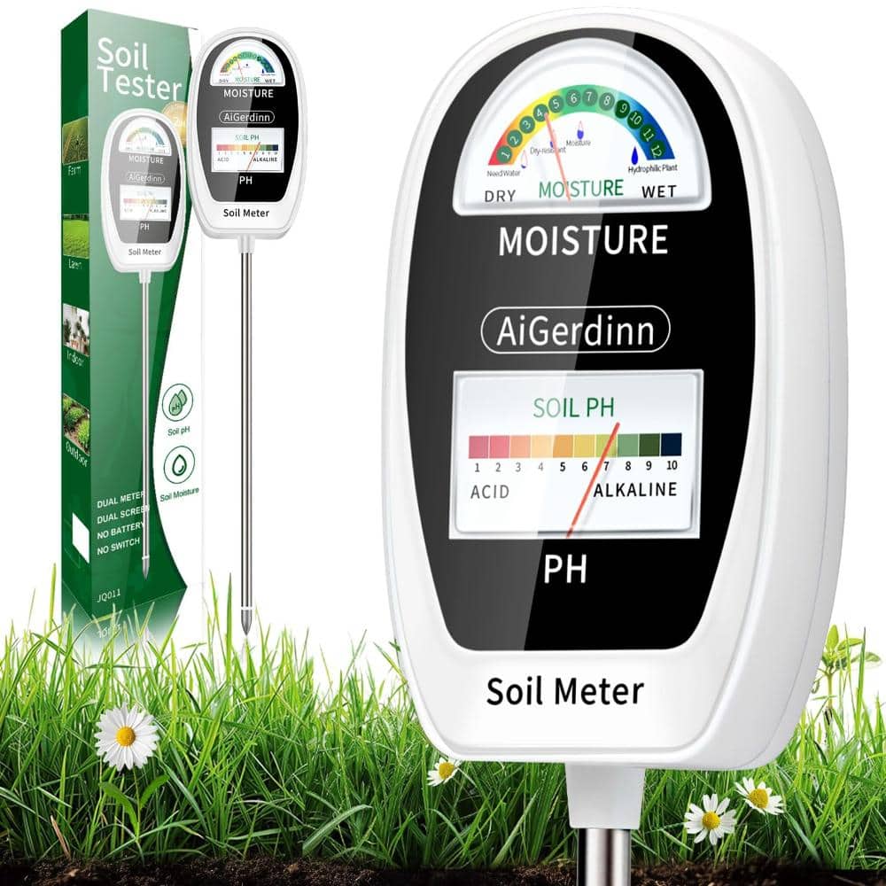 2-in-1 Soil Meter Dual Dial Moisture and pH Tester White 1-Piece price history on PriceWatchPro