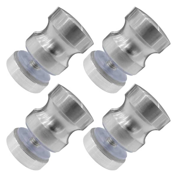 Shower Door Handle Stainless Steel Polished Finish Bathroom Hardware Non-Slip Grip Easy Install 4 pcs