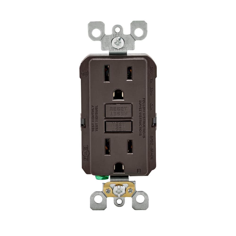 15 Amp Self-Test SmartlockPro Slim Duplex GFCI Outlet, Brown GFNT1 price history on PriceWatchPro