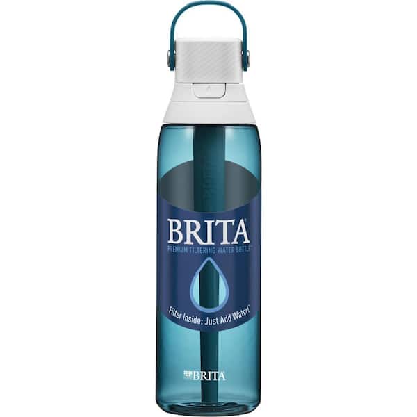 Brita Premium 26 oz. Filtering Water Bottle with BPA Free in Sea Glass Blue 10060258365198