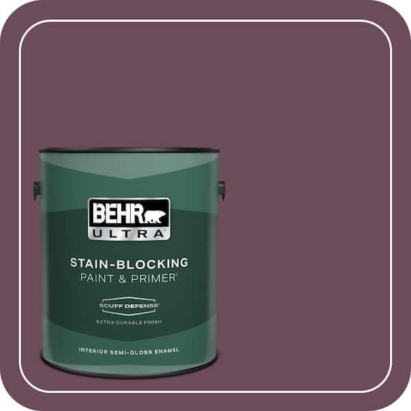 BEHR ULTRA 1 gal. #PPU1-20 Spiced Plum Extra Durable Semi-Gloss Enamel Interior Paint & Primer