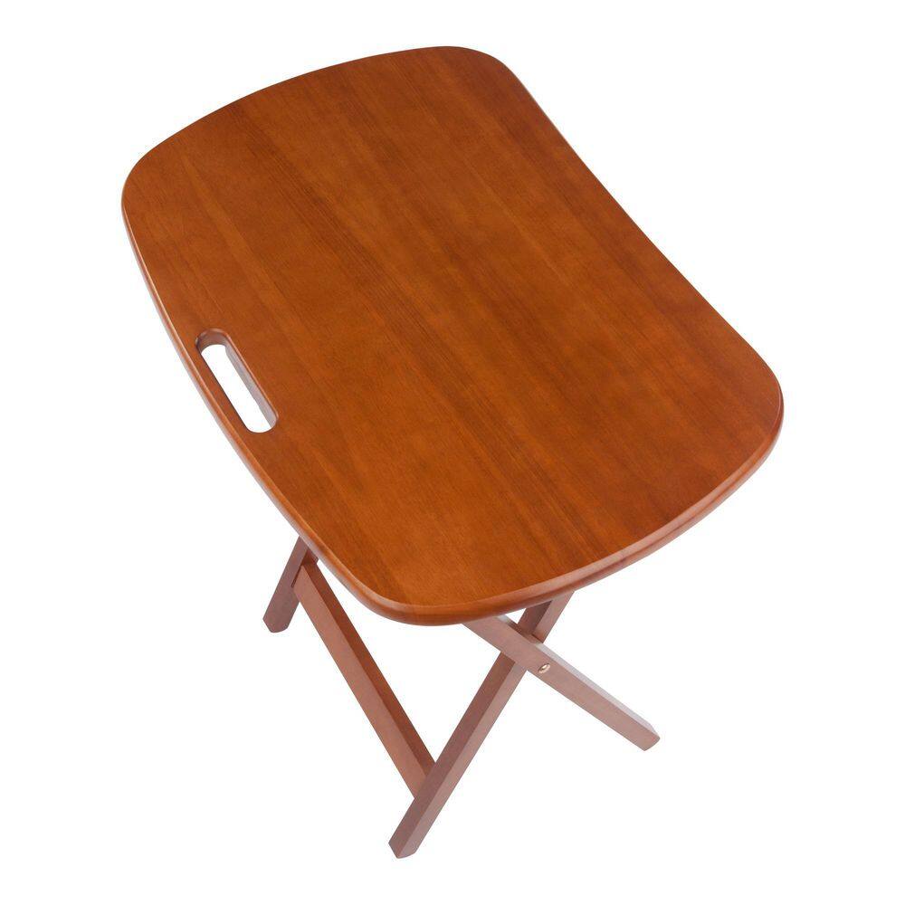 Lucca 15.67 in. Teak 5-Pieces Snack/End Table Set - thumbnail 5