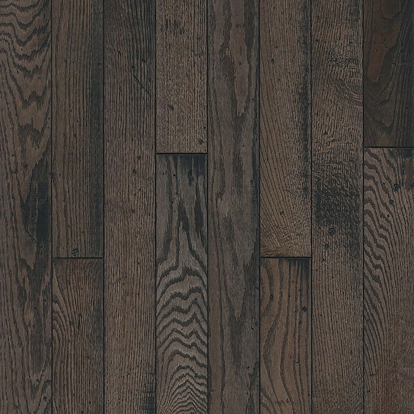 Oak Rustic Tone Gray Solid Hardwood, Rustic Real Hardwood Flooring