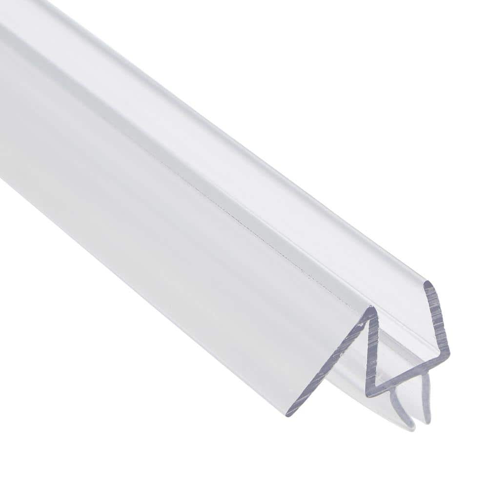 Clear M 6258 Frameless Shower Door Bottom Seal Stop Shower Leaks and Create a Water Barrier 1 Pack . 3/8” x 36”, Clear Vinyl