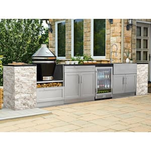 Signature Series 149.16 in. x 25.5 in. x 58.64 in. 11-Piece Outdoor Kitchen Cabinet Set with Liquid Propane 40 in. Grill