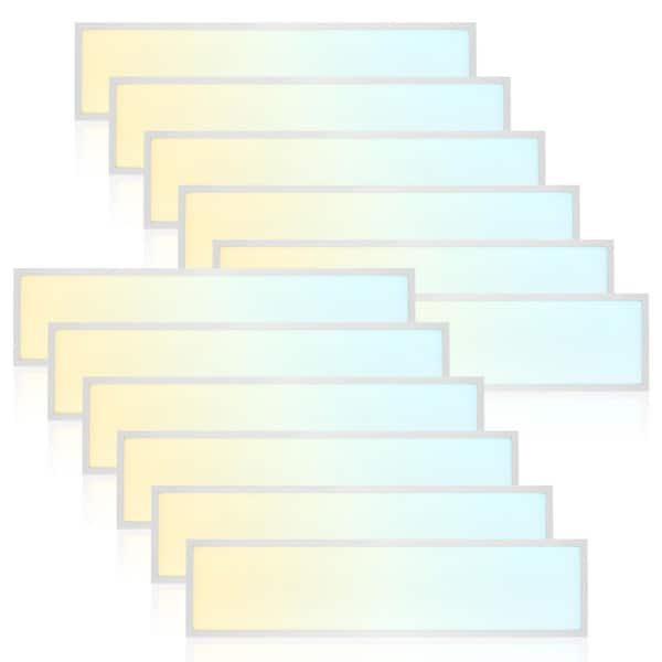 40-Watt 1x4 ft.Integrated LED Backlit Panel Light, 3000K-6500K, 2500-5000LM, Dimmable, DLC Premium, ETL Listed 12-Pack