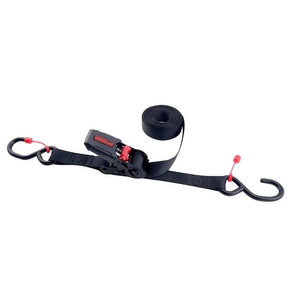 15 ft. x 1 in. Ratchet Strap with Cap Locks (4-Pack)