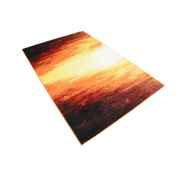 Metro Sunset Orange 4' 0 x 6' 0 Area Rug