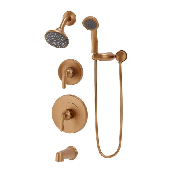 Symmons Elm 1-Handle Wall Mounted Tub and Shower Trim Kit in Brushed Bronze (Valve Not Included)