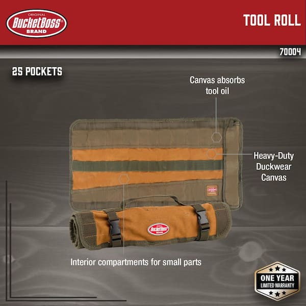MultiPurpose Roll Up Tool Bag with Multiple Pockets for Versatile Tools