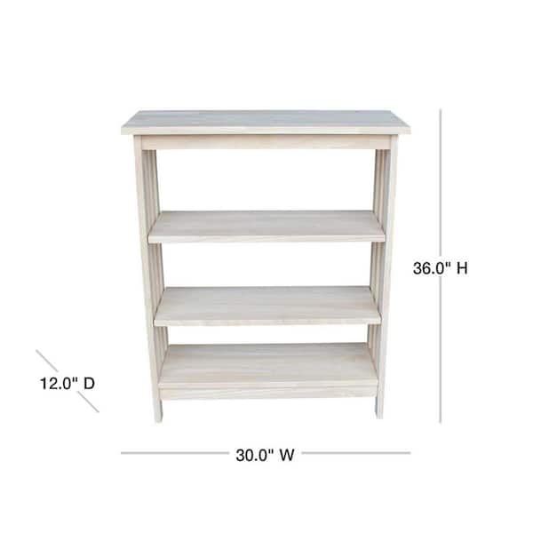 3 Piece Solid Wood Tiered Shelf with Adjustable Shelves
