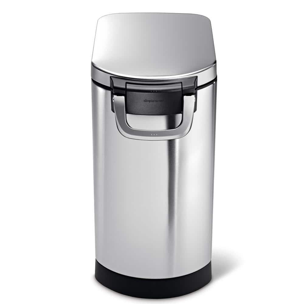 Large Brushed Stainless Steel Airtight Pet Food Storage Container