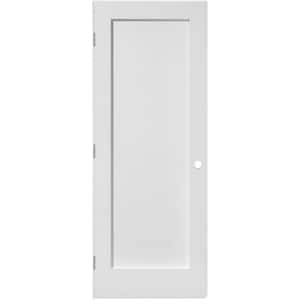 32 in. x 80 in. 1 Panel MDF Series Right-Handed Solid Core White Primed Composite Single Prehung Interior Door
