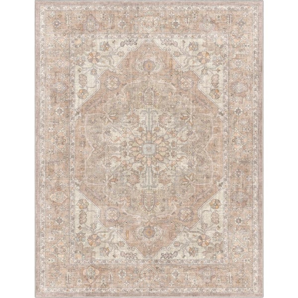 Well Woven Beige 9 ft. 10 in. x 13 ft. Apollo Antigua Vintage Persian Oriental Area Rug