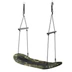 Camouflage Green Tree Swing Adjustable Oval Platform Set with Chain