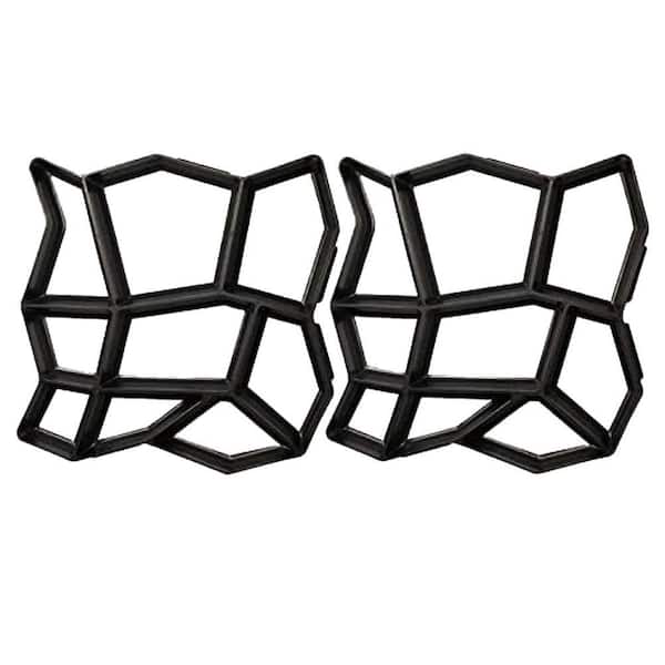 16.9 x 16.9 x 1.57 in. Concrete Molds and Forms Reusable DIY Stepping Stone Cement Paver Walkways Mold 2-Pack