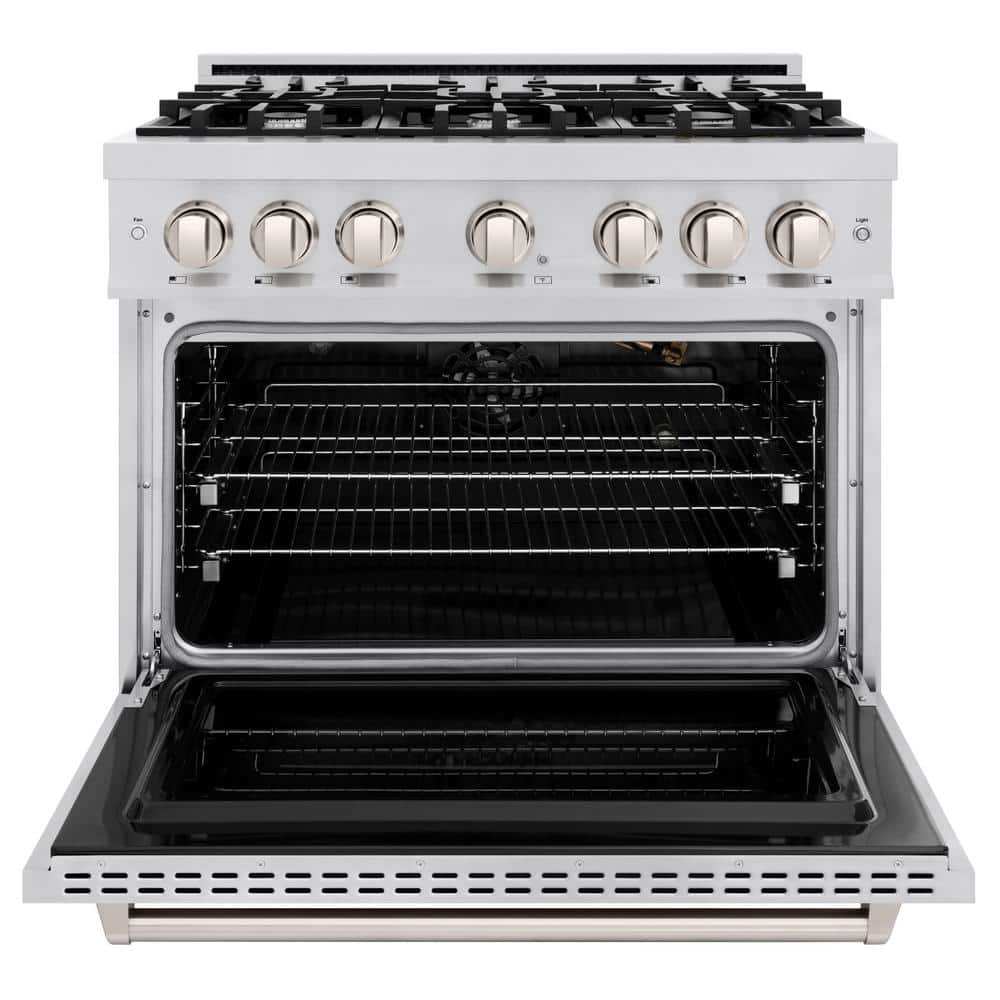 ZLINE 36'' Stainless Steel Gas Range with Convection Oven