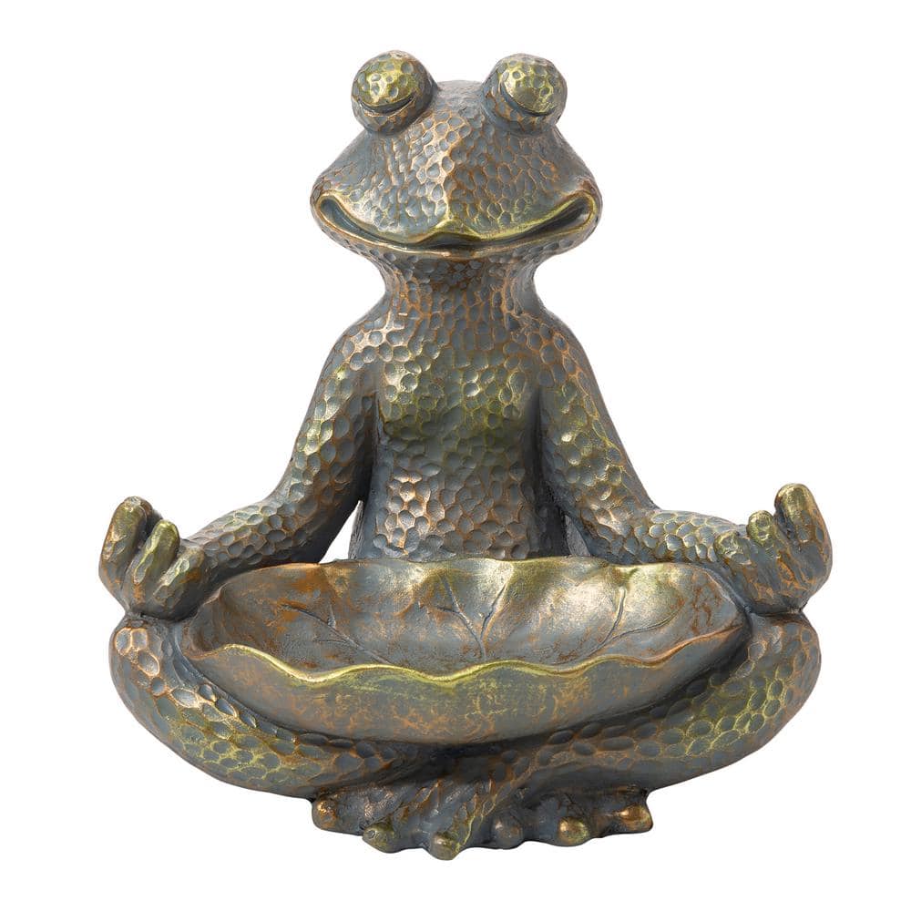 Yoga Frog & Baby Solar Light Garden Statue - City Farmhouse Antiques