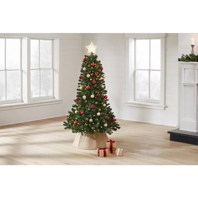 7 ft Wesley Long Needle Pine Slim LED Pre-Lit Artificial Christmas Tree with 350 Color Changing Lights