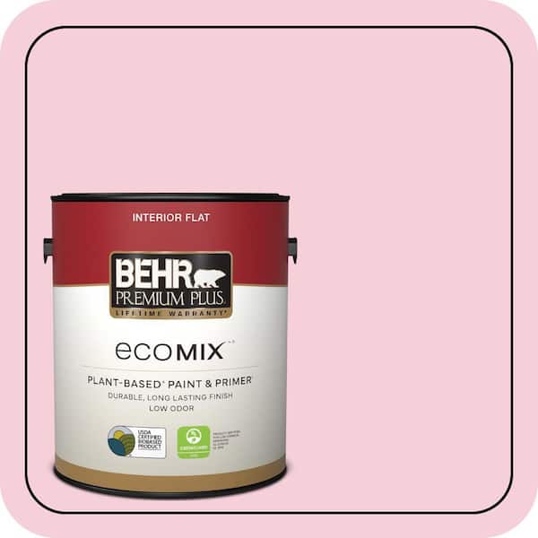 1 gal. #120C-1 April Blush Flat EcoMix Plant-Based Interior Paint & Primer