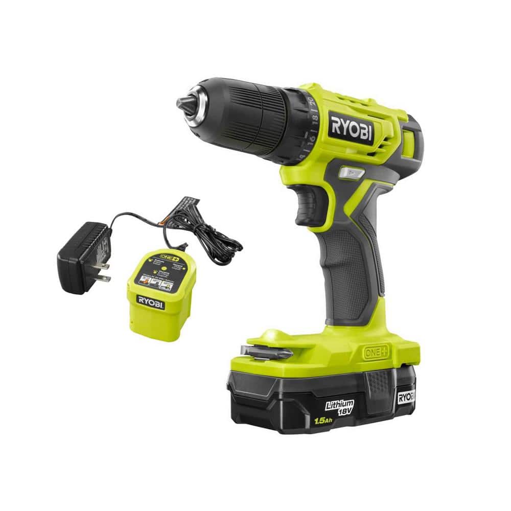 ONE+ 18V Cordless 3/8 in. Drill/Driver Kit with 1.5 Ah Battery and Charger PDD209K The Home Depot