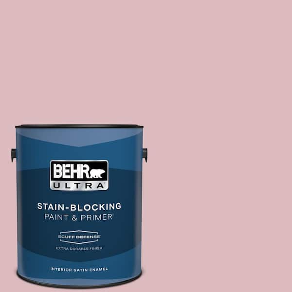 BEHR ULTRA 1 gal. #S130-2 Shy Smile Extra Durable Satin Enamel Interior Paint & Primer