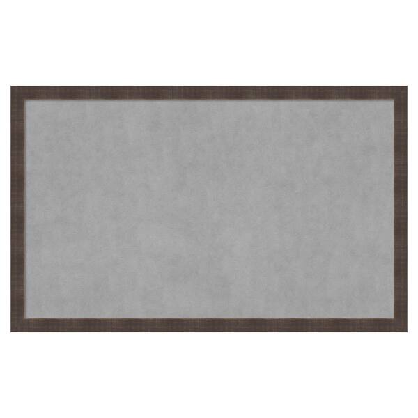 Amanti Art Whiskey Brown Rustic 42 in. x 26 in Framed Magnetic Board