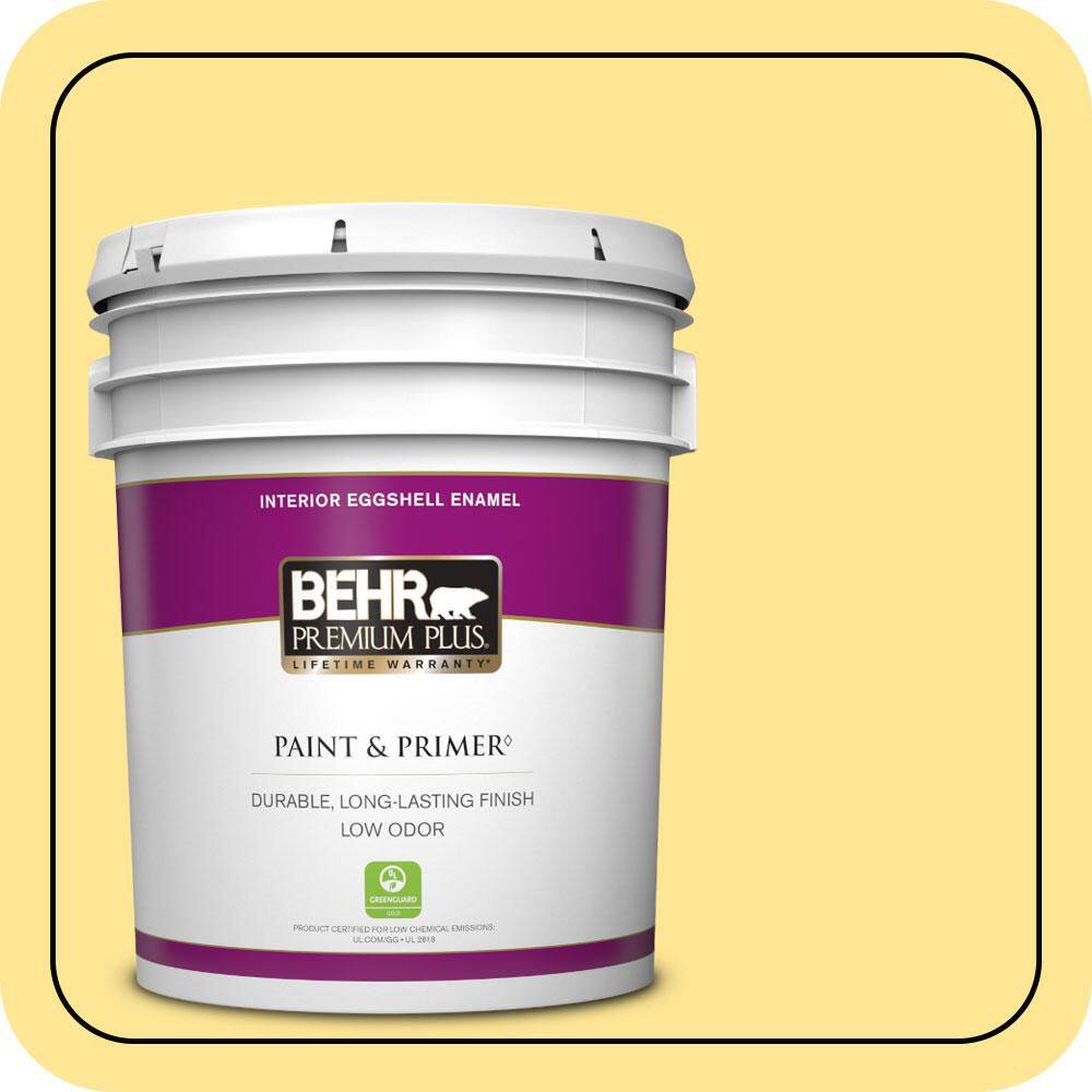5 gal. #390B-4 Chilled Lemonade Eggshell Enamel Low Odor Interior Paint & Primer price history on PriceWatchPro