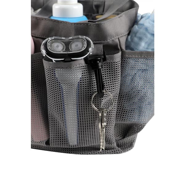 ULG Large Mesh Shower Caddy with Waterproof Bag and Slippers Pocket
