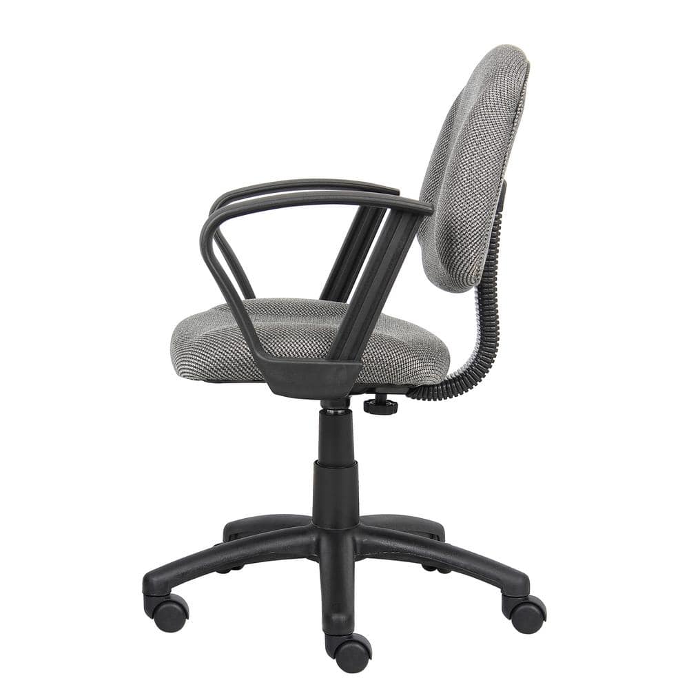 ErgoFlex Gray Fabric Task Chair with Swivel & Adjustable Height