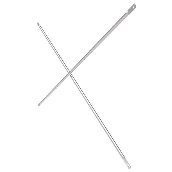7 ft. x 4 ft. Galvanized Steel Sectional Cross Brace for Exterior Scaffolding