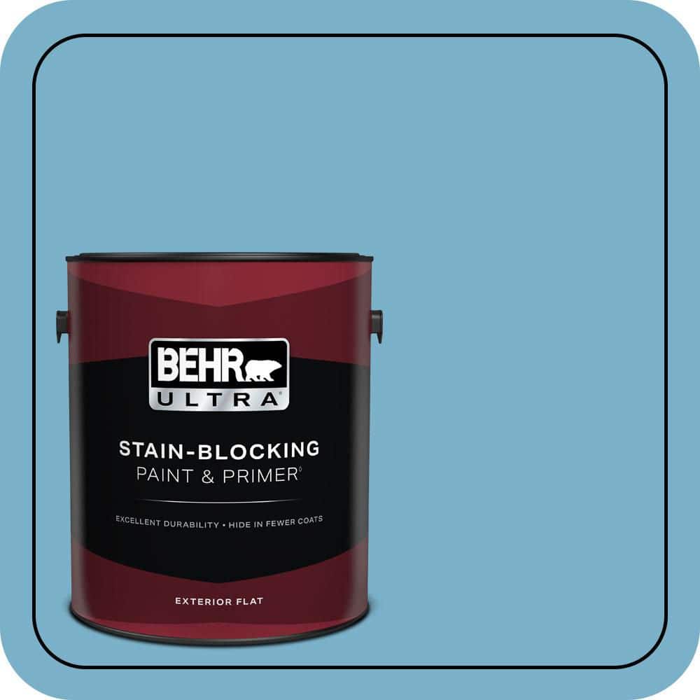 1 gal. #M490-4 Frisky Blue Flat Exterior Paint & Primer price history on PriceWatchPro
