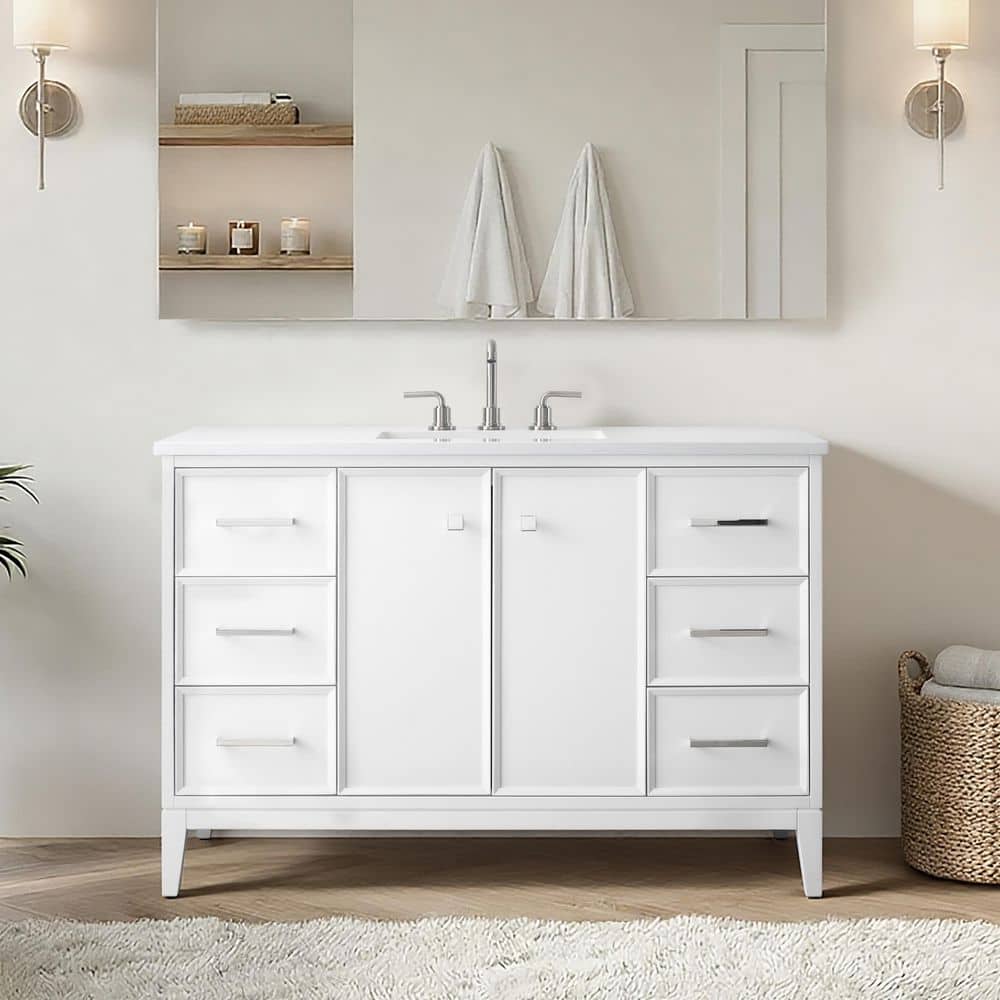 WOODBRIDGE 49 in. W x 22 in. D Single Ceramic Sink Freestanding