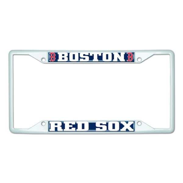 FANMATS Universal Fit MLB - Boston Red Sox License Plate Frame - White