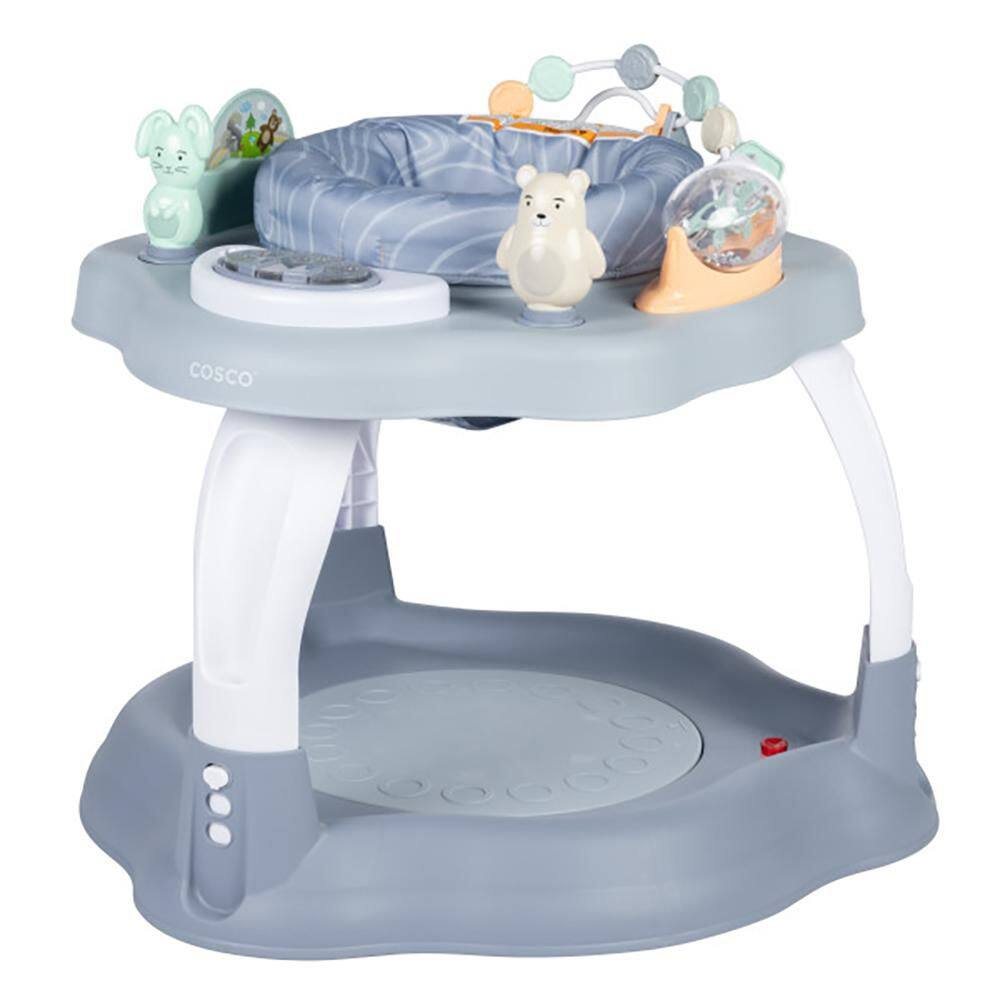 Cosco Play-in-Place Stationary Activity Center - Organic Waves: Adjustable Height, 360-Degree Swivel, Plays Music, Developmental Toys