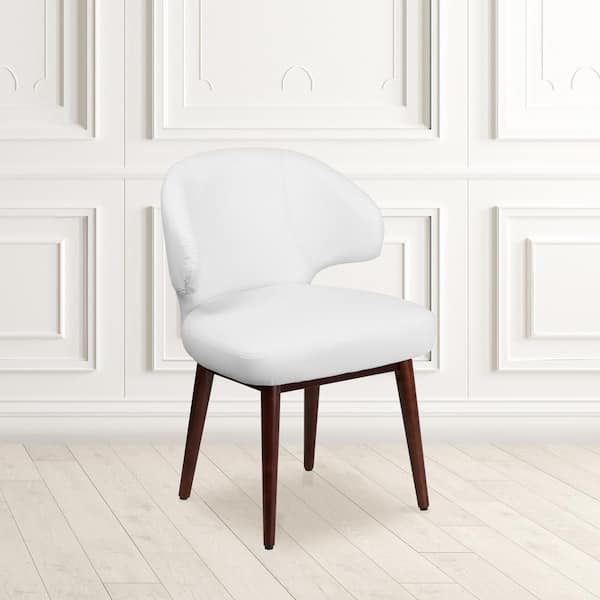 white office chair with black legs