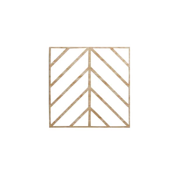 Ekena Millwork 7 3/8 in. x 7 3/8 in. x 1/4 in. Red Oak Extra Small Genoa Decorative Fretwork Wood Wall Panels (10-Pack)