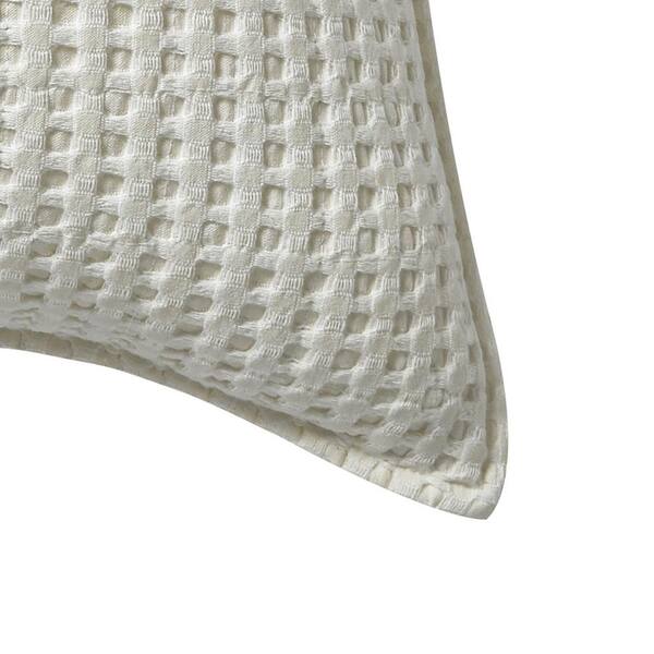 Woven Leather Pillow, Cream – LA Home
