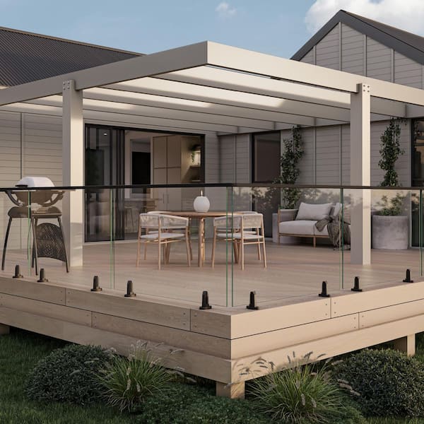 2.3 in. x 4.9 in. x 5.8 in. Black Stainless Steel Oval Baseplate Glass Railing Spigot for 1/2 in. Glass Thickness