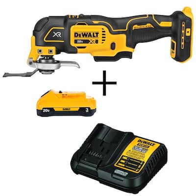 20-Volt MAX XR Cordless Brushless 3-Speed Oscillating Multi-Tool with (1) 20-Volt 3.0Ah Battery & Charger