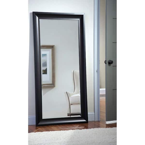 MCS 65 in. x 31 in. Classic Rectangular Framed Dark Espresso Leaning Floor Mirror with Beveled Glass