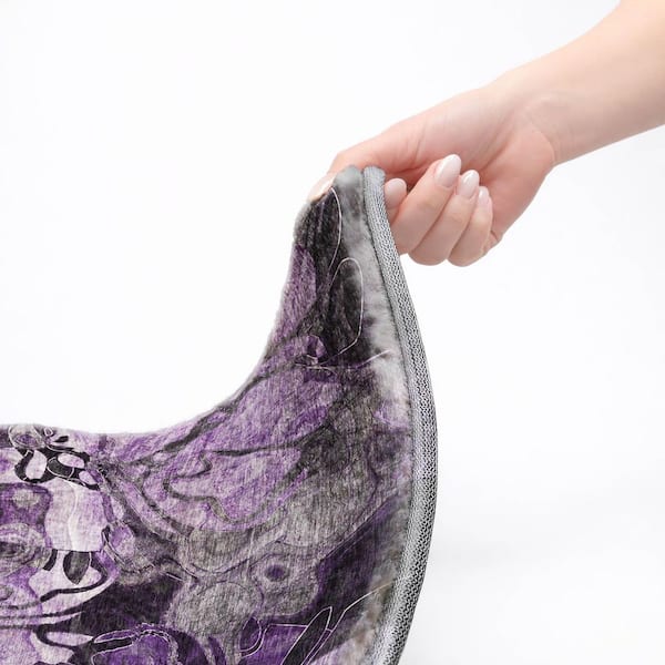 Dream Shag Premium Machine Washable Abstract ADS558 Purple 2 ft. x 3 ft. Accent Rug