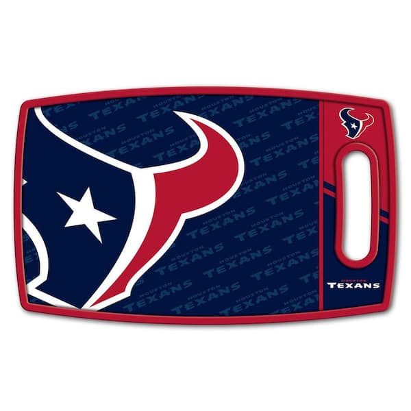 NFL Houston Texans Logo Series Cutting Board 9in x 0.5in- Rectangle- Manufactured Wood and polypropylene