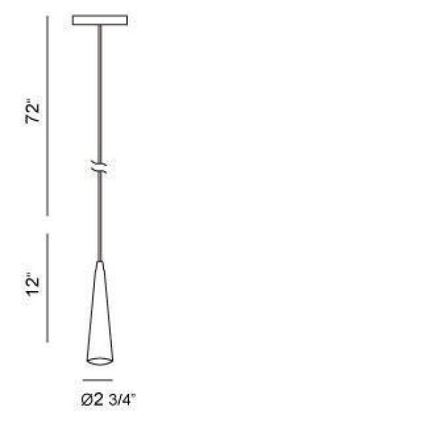 Sleek Satin Nickel 12" Mini Pendant Light with Cone Design