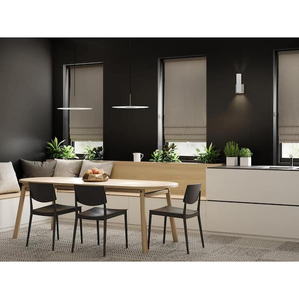 Spoke LED Collection 1-Light Brushed Nickel LED Modern Hanging Pendant Light