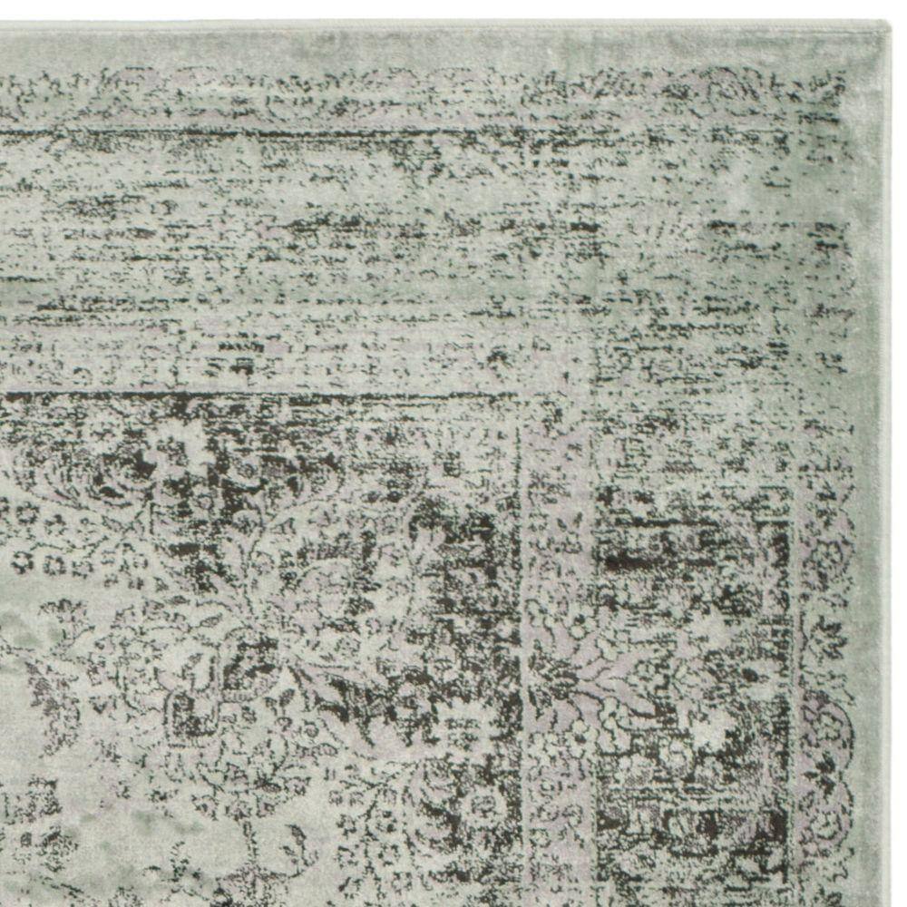 Spruce and Ivory Hand-knotted Rectangular Area Rug 5' x 7'